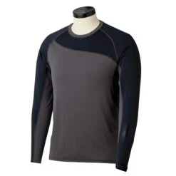 Bauer Pro Youth Long Sleeve Base Layer Top - Dark Grey/Black (2019)